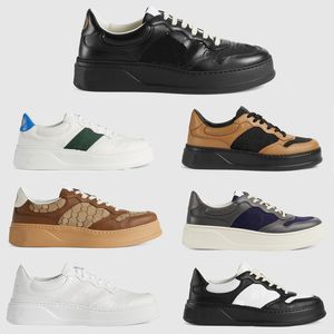 Scarpe casual firmate Uomo Donna Sneakers di lusso Pelle Canvas Double Flat Piccole scarpe bianche Scarpe da ginnastica Stampa ricamata Stringate Scarpe da uomo versatili EUR 35-45