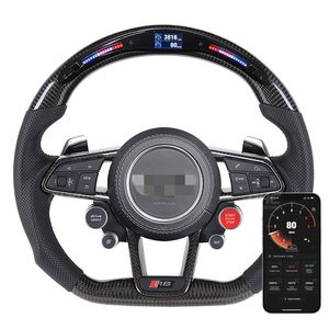 Racing Custom Style Steering Wheels for AUDI R8 TT TTS LED Display Shift Lights Steering Wheel