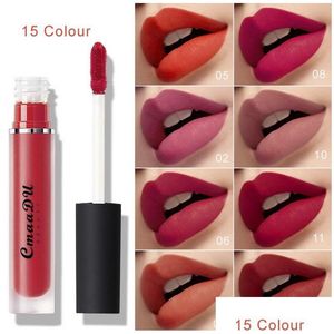 Lip Gloss Cmaadu Beauty Veet Lipstick Lipstick Brilhante Maquiagem Natural Matt Liquid Lipgloss Drop Deliver