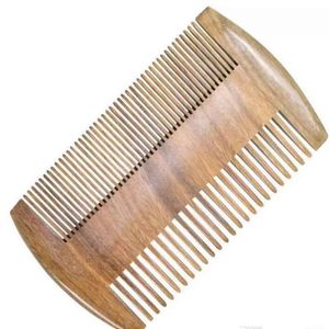 Green Sandalwood Pocket Beard Hair Combs 2 Sizes Handmade Natural Wood Comb