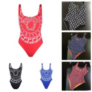 رفاهية مزدهر نسائي بيكيني ملابس السباحة النسائية للسيدات متعدد الألوان طباعة من قطعة واحدة