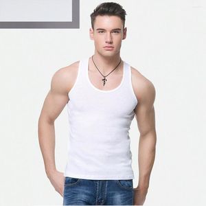 Undershirts Wholesale Summer Cotton Absorb Sweat Men's Crew Neck Vest Slim Casual Fitness Breathable Cool