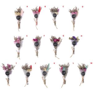 Decorative Flowers & Wreaths Dry Flower Mini Bouquet Artificial Crystal Grass For Valentine's Day Gift Decor DIY Girls Dried Pography Prop K