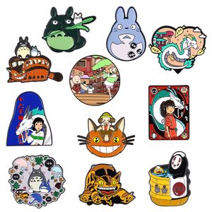 日本のアニメフィルムブローチ周囲の漫画のキャラクター合金小さな白いドラゴンブックコーティングアクセサリーピンペイントバッジ