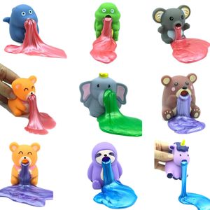 Slime Suckers Fidget Toy Squish Animals Pooping Vomits Funny Squeeze Toys Stress Relief Decompression Toys Anxiety Reliever