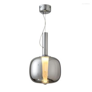 Hängslampor Rose Gold Led Glass Light Good Hanging Modern Lighting Design inomhus heminredning