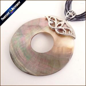 Hänghalsband Vintage Natural Mother of Pearl Shell Antique Silver Plated Abalone Pendants Charms smycken Making A002