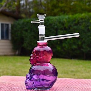 Nuovo stile Skull Glass Bubbler Narghilè Dab rig Bubblers Smoke Glass Water Bong Pipe