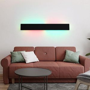 Wall Lamp Nordic Minimalism RGB LED With Remote Control Indoor Background Light Bedside Living Room Home Party Decor