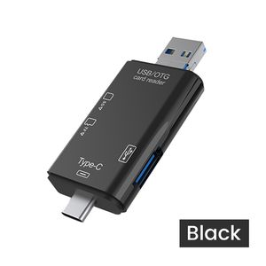 6 в 1 Multifunction Card Reader USB 2.0 Type C/USB/MICRO USB/TF/SD Сборщик смарт -карт памяти OTG Adapter для ПК ноутбука