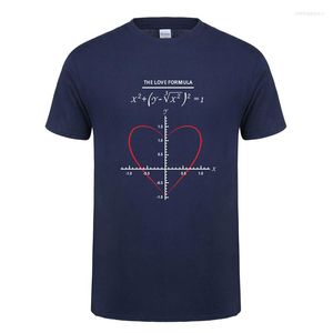 Herren-T-Shirts Sommer die Liebesformel Shirt Herren Baumwolle Kurzarm T-Shirt Funny Math Man T-Shirt Top Tees OZ-143
