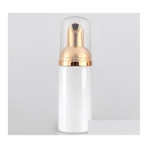 Packing Bottles 60Ml Plastic Foamers Pump White Liquid Soap Dispenser Foam Bottle With Golden Foamer Drop Delivery Office School Bus Dhiyh