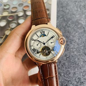 Moda Full Brand Wrist Watches Men Style Automatic Mechanical Luxury With Logo Leather Strap Clock CA 82