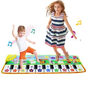 الطبول الإيقاع Piano Mat for Kids Kids Fitness Keyboard Play Music Carpet Toddlers Toys Toys Educational Gift Girl Boy 230307