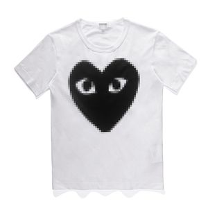 디자이너 티 남자 티셔츠 빅 하트 남성 CDG Com des Garcons T-Shirt XL 브랜드 흰색 태그와