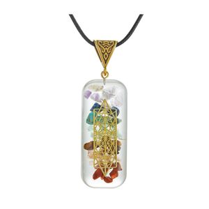 Pendant Necklaces 7 Healing Chakra Orgone Crystal Necklace Reiki Energy Stones Generator Emotional Body Purification Point With Adju Dhp9R