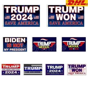 3*5 FT Trump Won Flag 2024 Election Flags Donald The Mogul Save America 150*90cm Banner DHL Wholesale