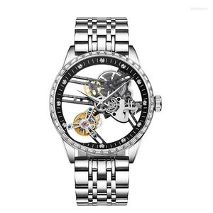 Designer Watches Diamond Hollow armbandsur Tourbillon Aesop Watch Automatic Watches Special Mechanical Luxury Steel Strap M5or