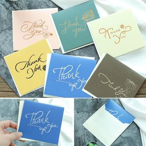 Thank You Greeting Cards With Envelope Wedding Birthday Party Inviting Card Square Business Printing Flower Greetings Card Wenskaarten Met Envelop