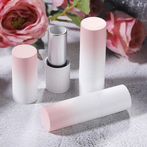 Garrafas de armazenamento contêiner lábio tubo brilho batom redonda gradiente rosa snap snap reabilitável Cosméticos de casca de 12,1 mm