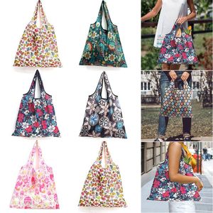 Storage Bags Stylish Foldable Reusable Eco-friendly Waterproof Shopping Backpacks Tote Grocery Bag 46x66cmStorage