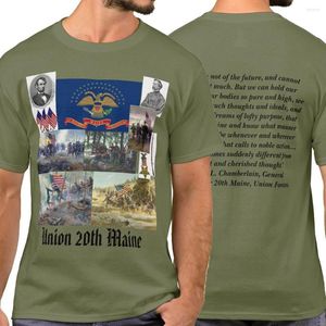 Men's T Shirts Unique Design 20th Maine Volunteer Infantry Regiment Shirt. Short Sleeve Cotton Casual T-shirts Loose Top Size S-3XL