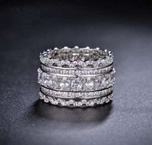 Wedding Rings 2021 Crystal From Swarovskis Exquisite Lace Hollow Silver Index Finger Wide Ring For Women Fashion 925 Jewelry9385874