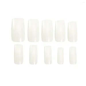 False Nails Nail Tips Fake Cover Tip Full French Manicure Press Extension Toenail Flat Acrylic Extra Square On