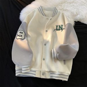 Женские куртки Deeptown Baseball Jacket Женщины негабаритная корейская модная тенденция уличная одежда бомбардировщика Униформа Осенняя зима Свободное пальто 230306