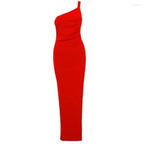 Повседневные платья 2023 EST Summer Dress Women Женщины вечеринка вечернее платье Long Bangage Sexy Night Out vestidos Red Wholesale
