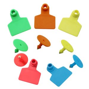 Small Animal Supplies 100 Sets Ear Tags No Word Signage Identification Feeding Device Sheep Swine Cattle Farm Equipment yhti 230307