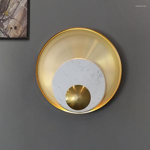 Lâmpada de parede Moderno preto branco G9 Led Marble banhado Brass Gold Fancy Indoor Bedside para quarto quarto da sala