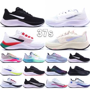 Pegasus 37 Löparskor Herr Dam Sneakers 37s Be True Pale Ivory Triple Black Pure Platium Metallic Silver Sportskor storlek 36-45