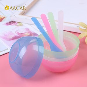 Care Set Women Facial Beauty Professional Kits Tools 2 In 1 Diy Mask Mixing Bowl Spoon Stick Brush Face