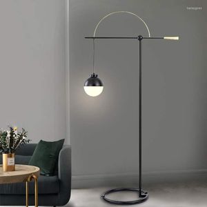 Floor Lamps Concise Minimalist Personality Go Fishing Lamp Designer Model House Restaurant Bedroom Study A Living Room Floorlamp