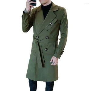 Herren Hoodies Trenchcoat Zweireihige britische Jacke ACE-0028