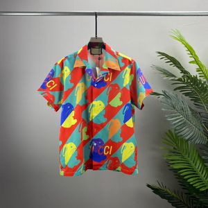 メンズプラス Tシャツポロ 2023 夏の新ファッションクルーネック Tシャツ綿半袖シャツハワイアンビーチプリントシャツ f4x33z