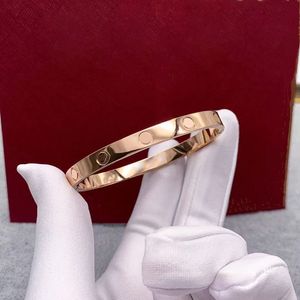 Lover Couple Cuff Designer Bransoletki Moda Unisex CZ Diamenty Bransoletka Biżuteria ze stali nierdzewnej 304L