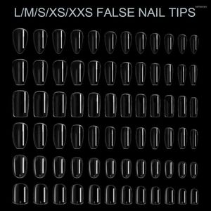 FALSE NAILS 120st Kort Fake Nail Gel X Extension Tips Square Coffin Almond Artificial Tip Press On Art Tools