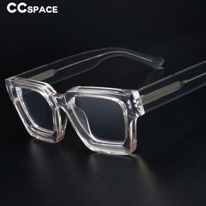 Montatura per occhiali 54290 Occhiali da vista in acetato di alta qualità Occhiali da vista vintage quadrati di design di marca CCspace De Grau 230306