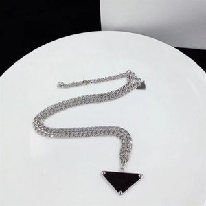 2021 Luxury designer Necklace chain for women men jewelry charm fashion titanium steel black white pendant Italy high quality mens183Q