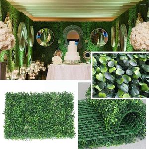 Decorative Flowers Artificial Plant Lawn Grass Fake Wall Panel Garden Outdoor Boxwood Privacy Decoration Interior D7S4