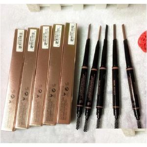 Eyebrow Enhancers Makeup Skinny Brow Pencil Gold With Brush 5 Color Ebony/Medium/Soft Drop Delivery Health Beauty Eyes Dhxn5