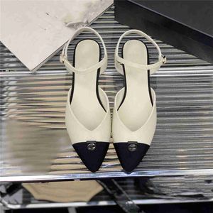 Top Design Dress Shoes 2023 Fashion Channel Womene Leather High Heel Letter Logo Party Wedding Tourism Holiday Shaped Flat Shoes 05-06