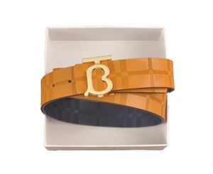 Men Genuine Leather Belt Designer Cowhide Woman Belts 3.8cm Six-Color Embossing Reversible belt Including BOX