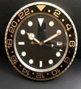 Luxury Large Modern Design Metal Watch Form S Silent Calender Quartz Needle Wall Clock med datum 01103383500