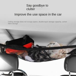 Hanging Storage Bag Convenient Lightweight Easy To Install Car Mesh Pocket For Auto Roof Net