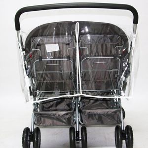 Acessórios de peças de carrinho de carrinho de pushchairs de pluvina para gêmeos de gêmeos Clear carrinho de chuva escudo de poeira 230308