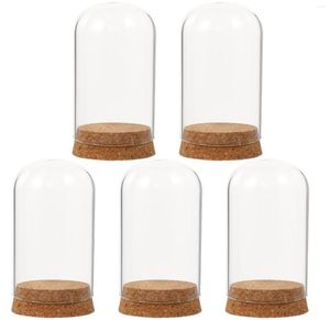 Storage Bottles Dome Glass Display Cloche Bell Jar Flower Cover Clear Eternal Centerpiece Cake Case Rosestand Tabletop Decorativep9837666