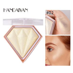 Bronzers Highlighters Handaiyan blandad färg Kristallhögstråltig ansiktspulverpalett Professionell Illuminator Face Makeup Drop de Dhdld